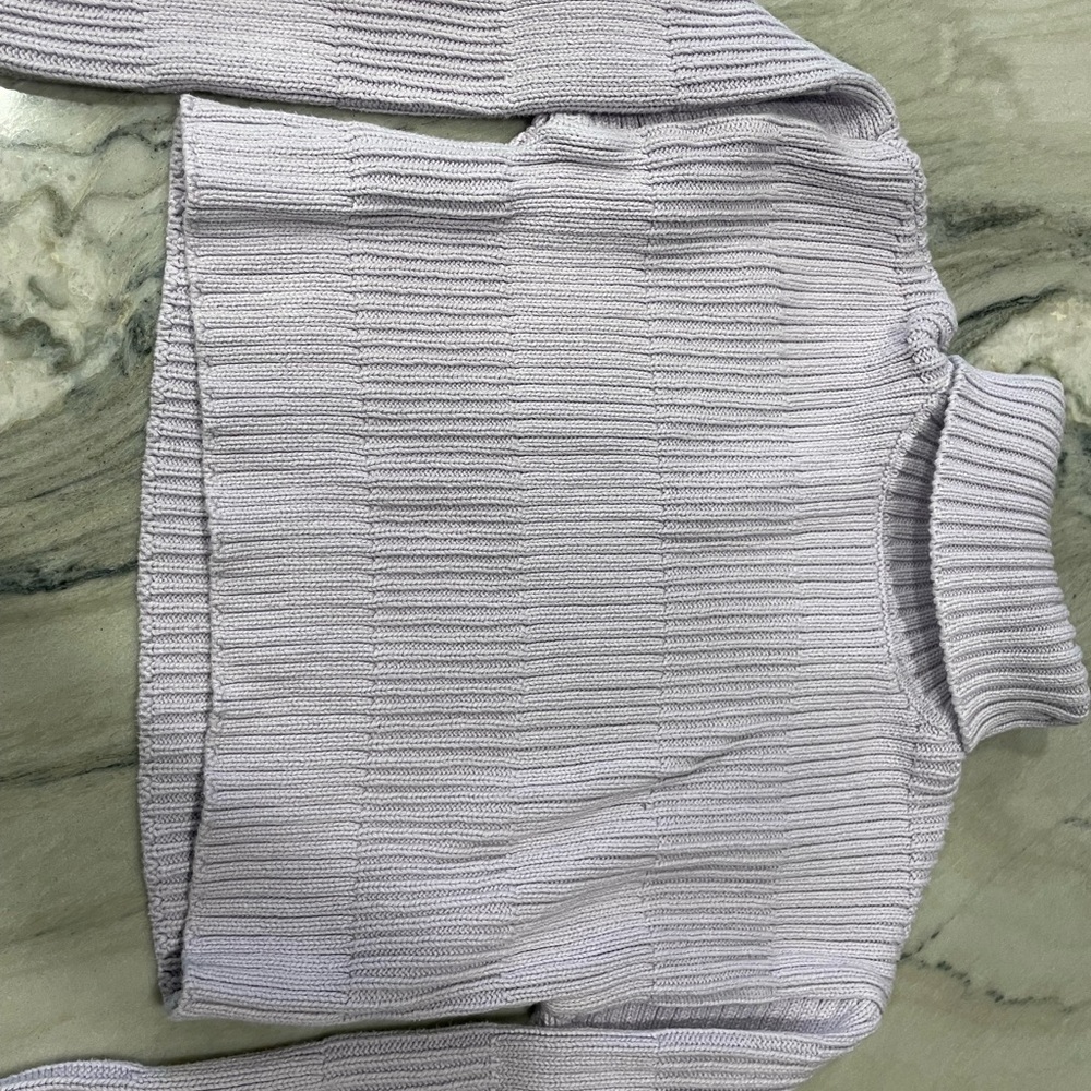 La Hearts lavender cropped Cowl Neck Sweater